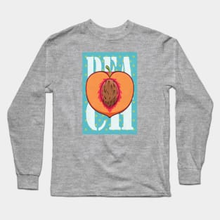 Peach retro fruit Poster Long Sleeve T-Shirt